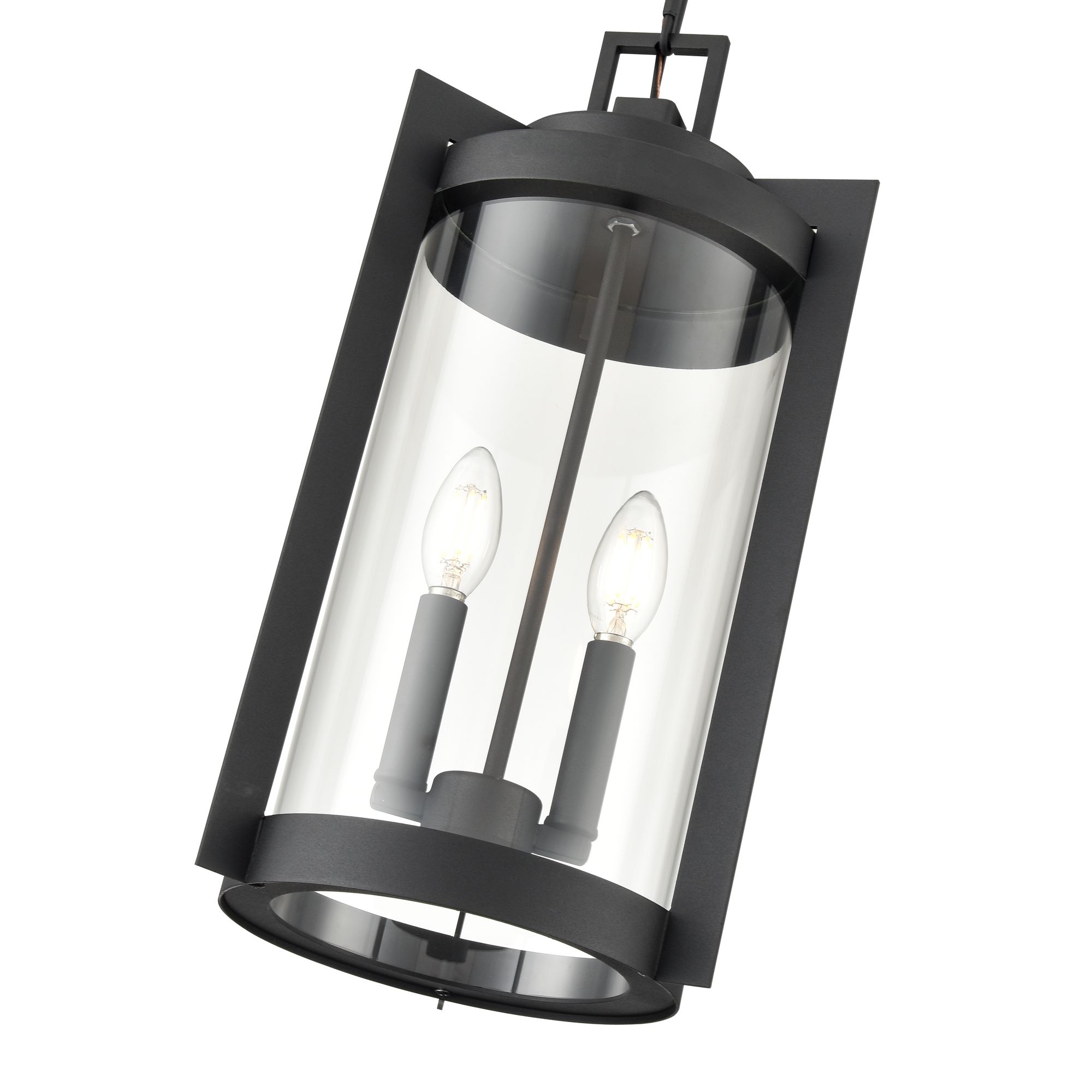 Image 6 Millennium Ellway 2-Light 18" Textured Black Outdoor Hanging Lantern more views