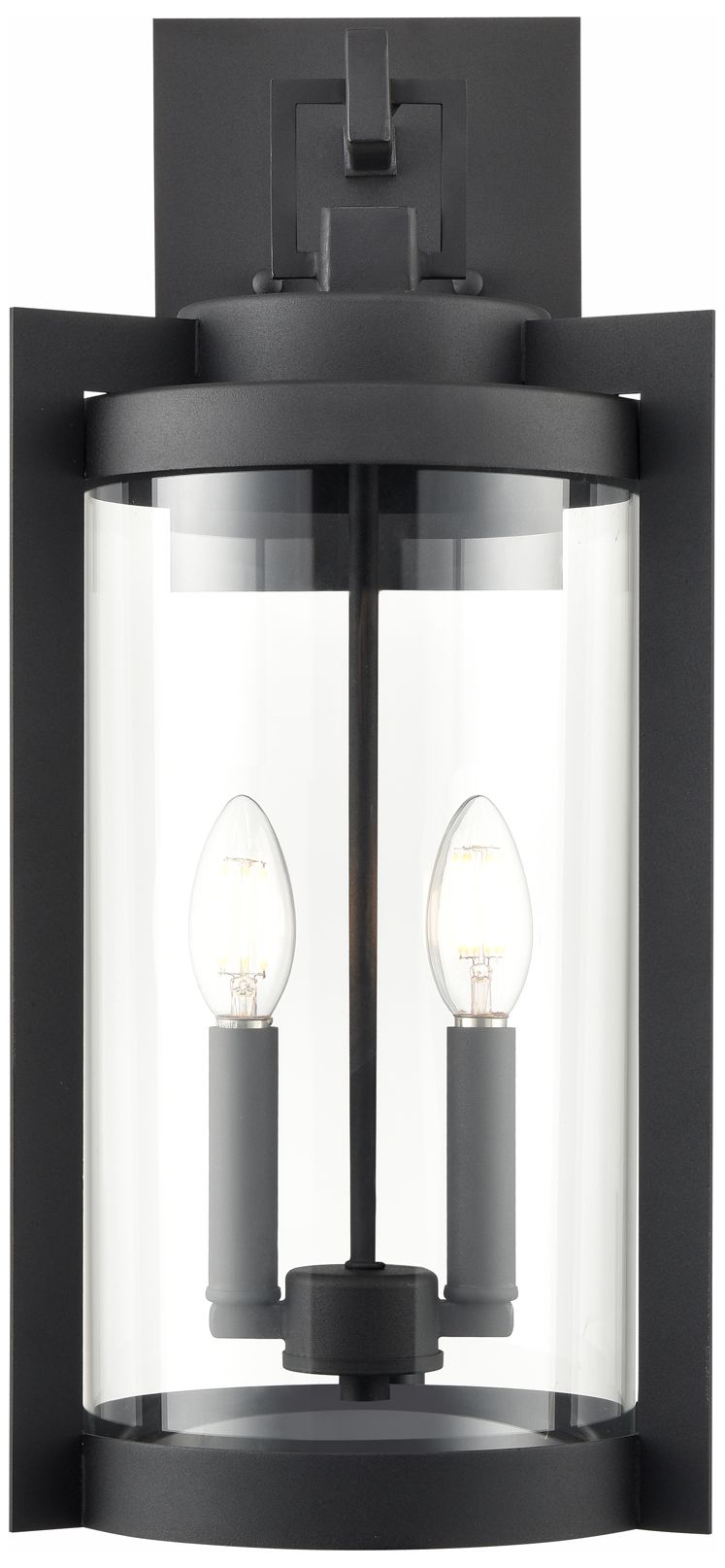 Millennium Ellway 2-Light 19.75" Textured Black Outdoor Wall Sconce