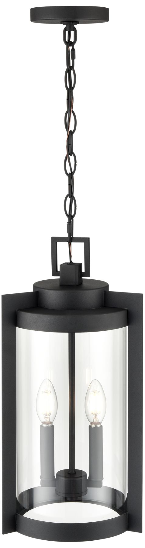 Millennium Ellway Outdoor Hanging Lantern Textured Black