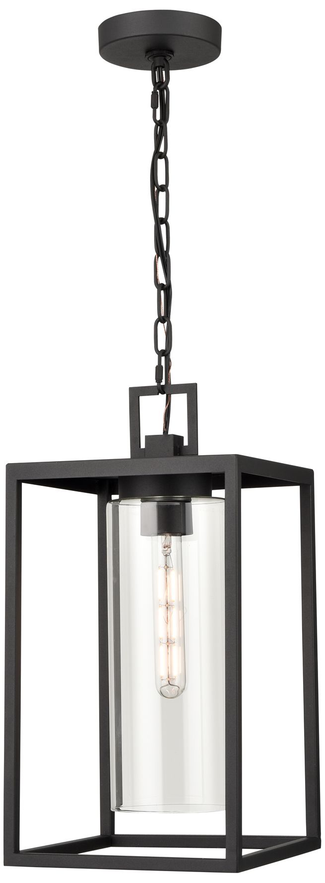 Image 2 Millennium Ellway Outdoor Hanging Lantern Textured Black more views
