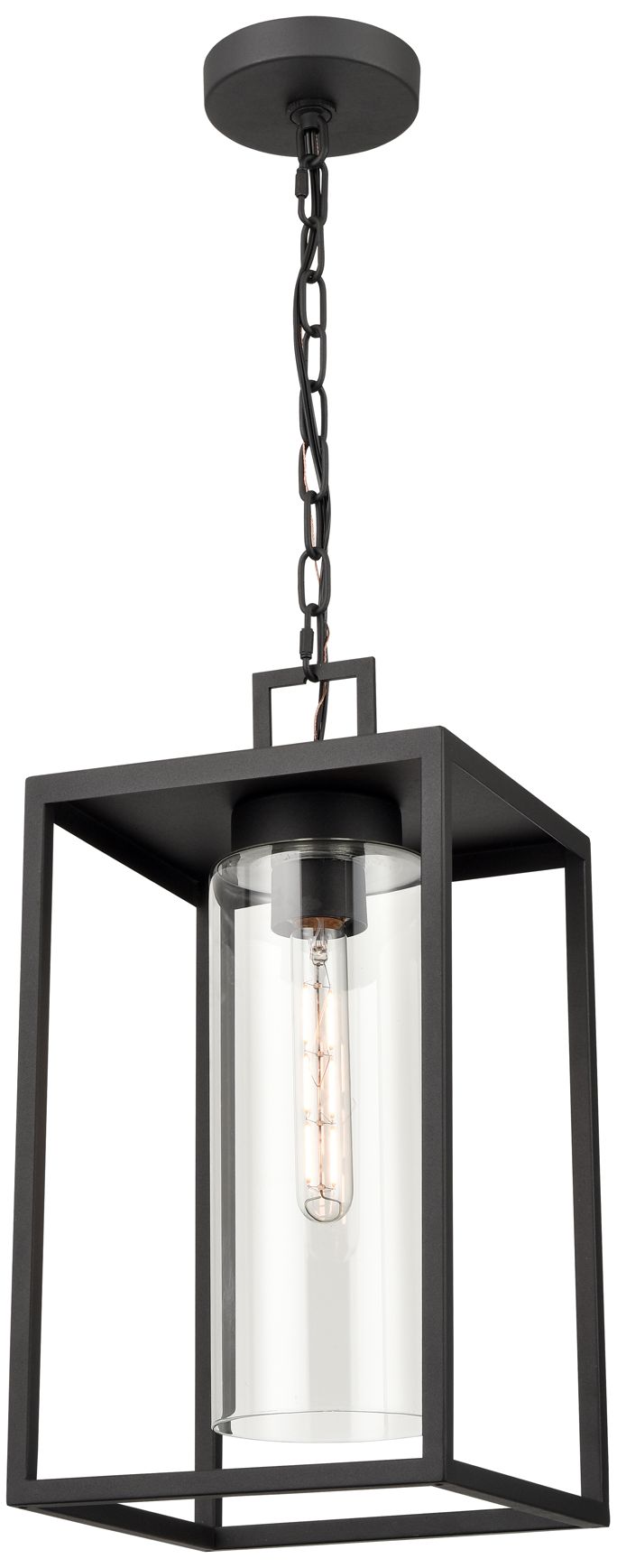Image 3 Millennium Ellway Outdoor Hanging Lantern Textured Black more views