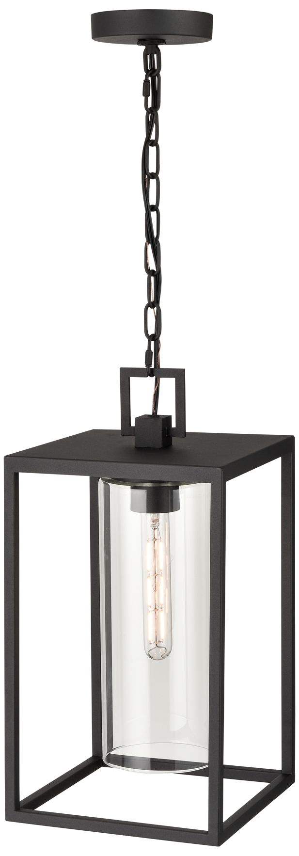 Image 4 Millennium Ellway Outdoor Hanging Lantern Textured Black more views