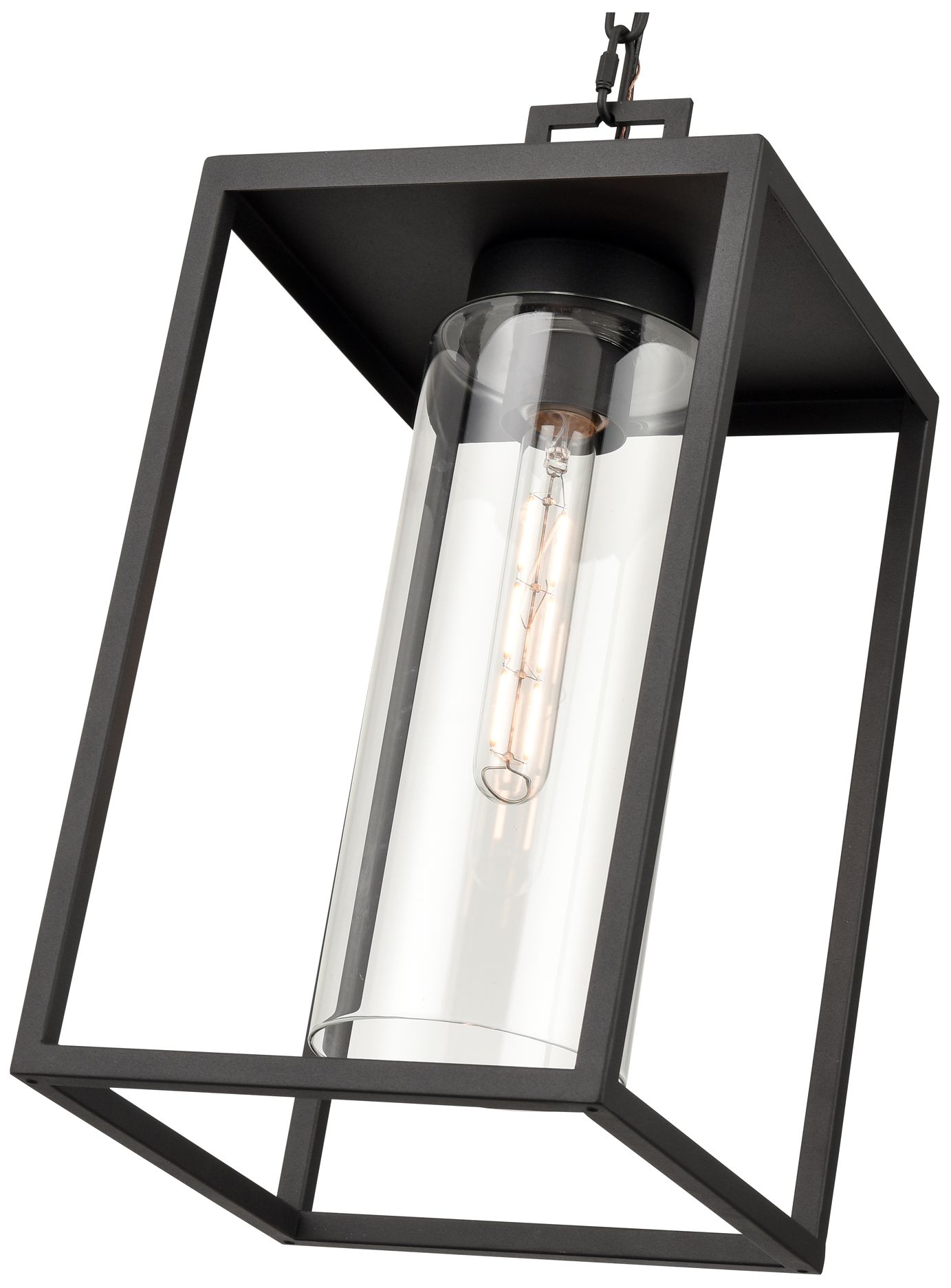 Image 5 Millennium Ellway Outdoor Hanging Lantern Textured Black more views