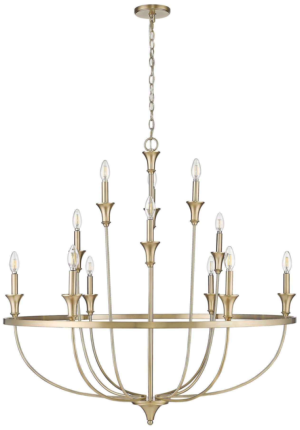 Millennium Emery 12-Light 40.2" Modern Gold Chandelier