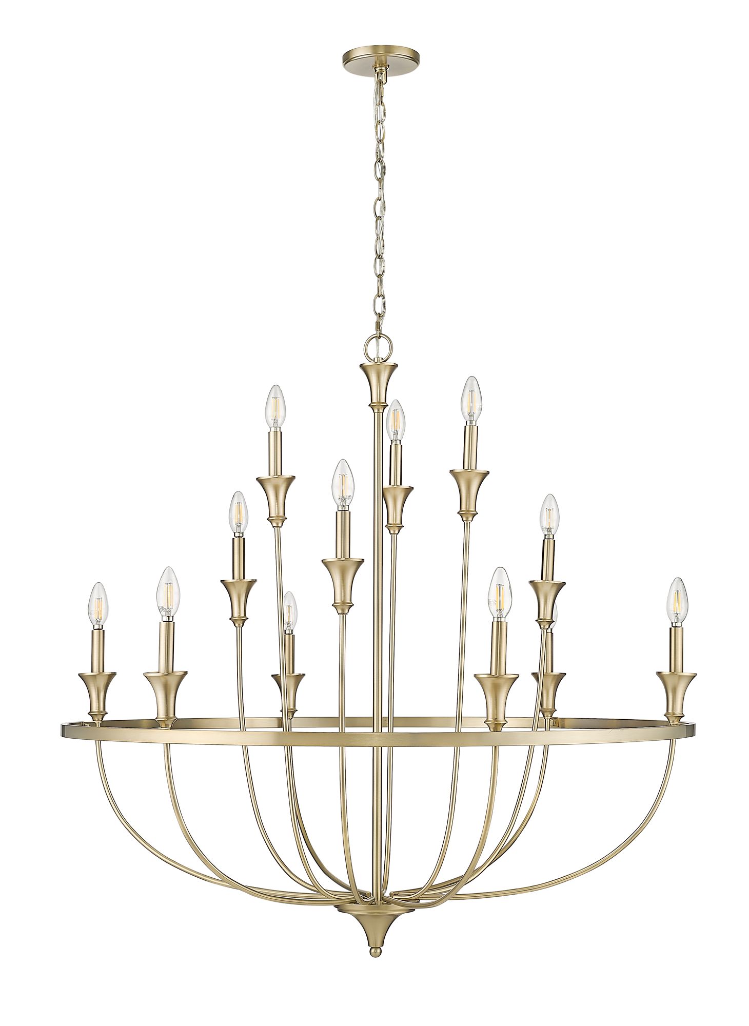 Image 4 Millennium Emery 12-Light 40.2" Modern Gold Chandelier more views