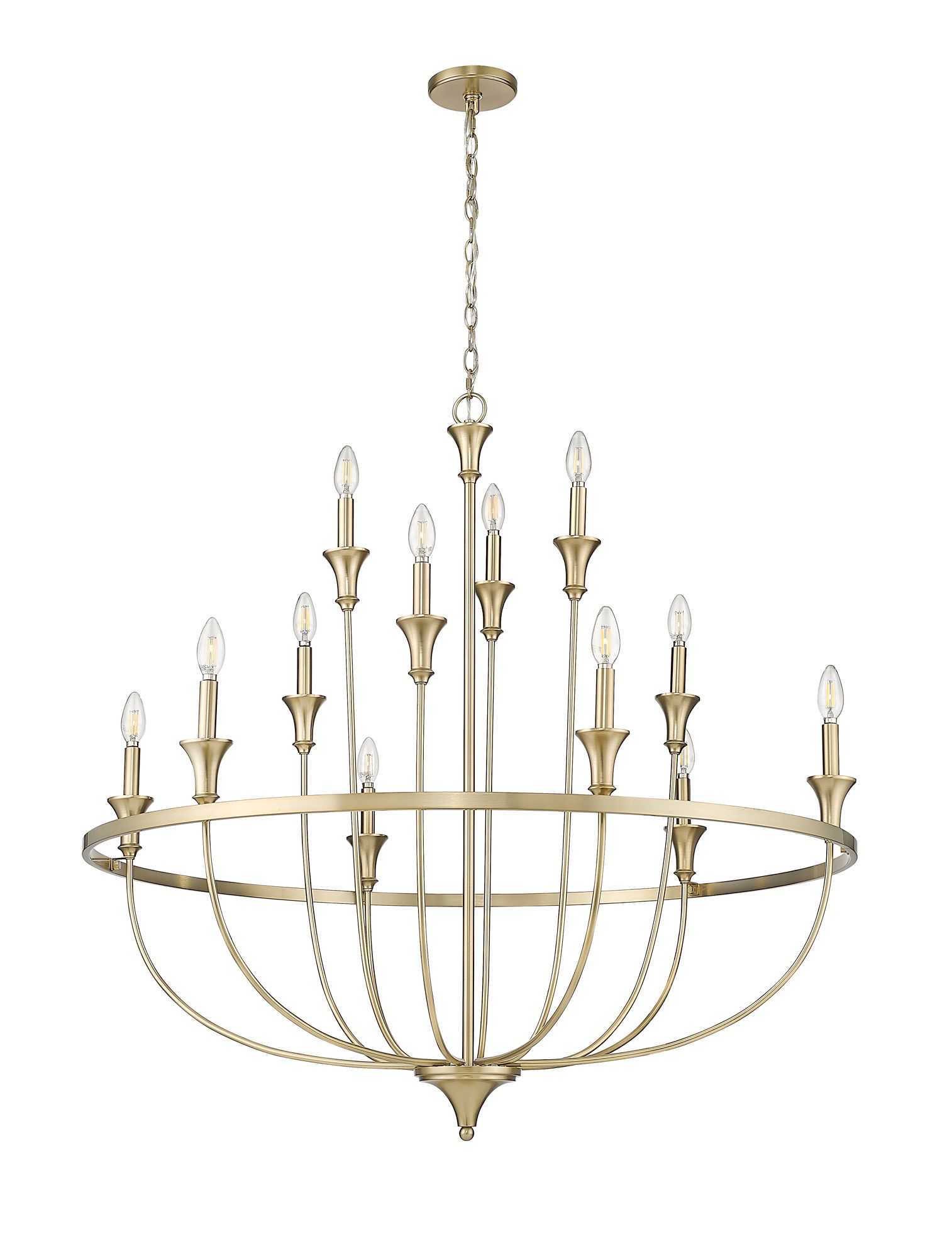 Image 5 Millennium Emery 12-Light 40.2" Modern Gold Chandelier more views