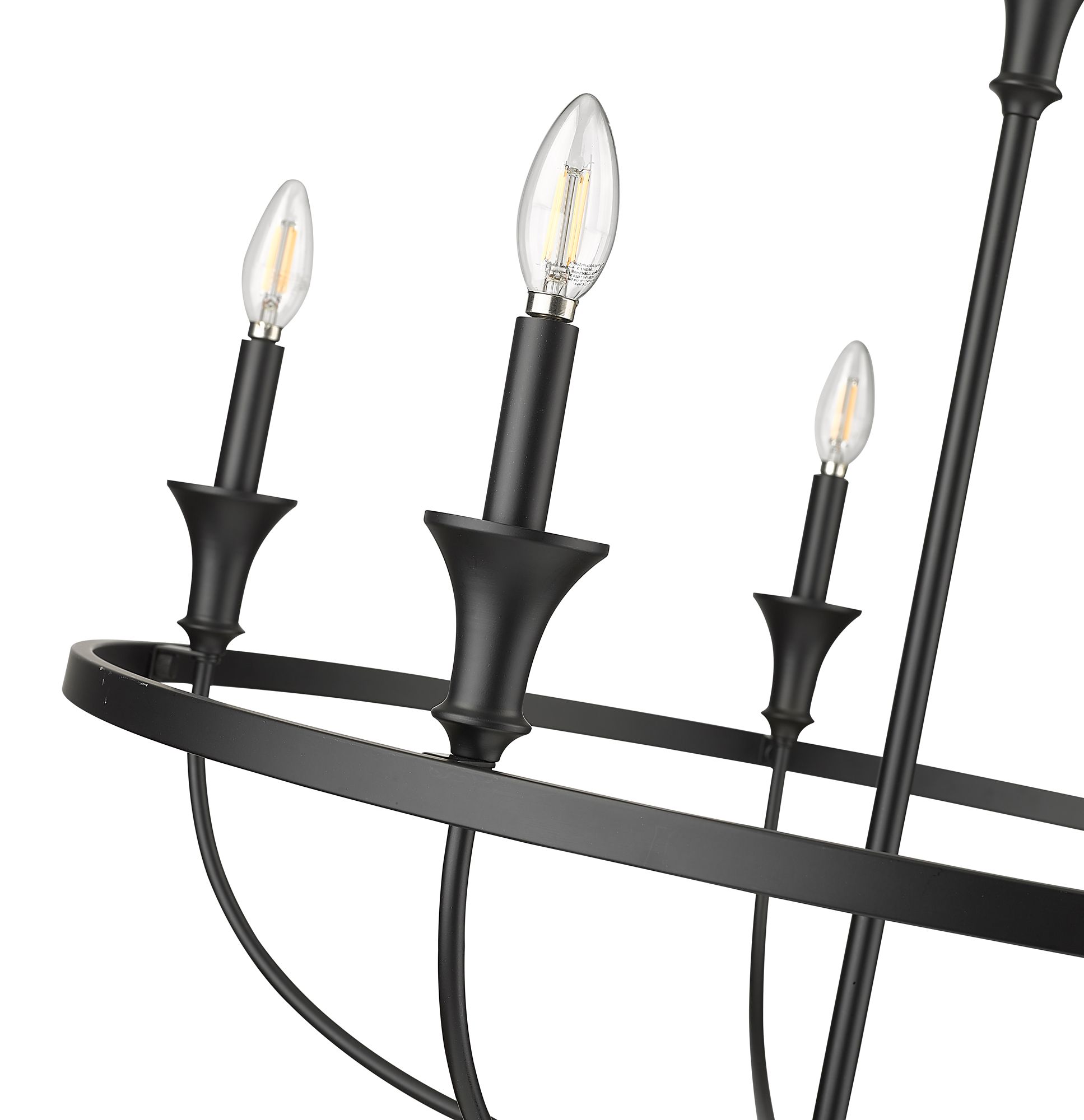 Image 6 Millennium Emery 5-Light 29.1" Matte Black Chandelier more views