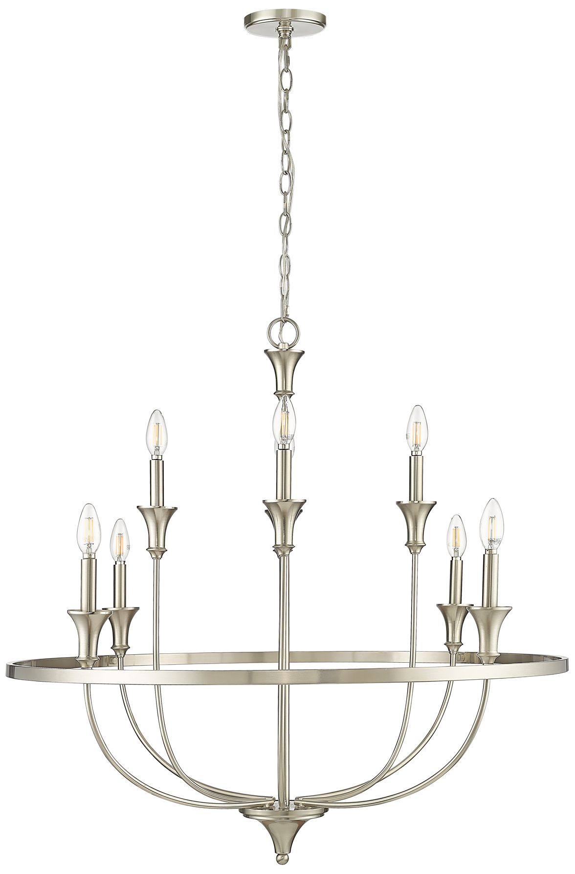 Millennium Emery 8-Light 33.5" Brushed Nickel Chandelier