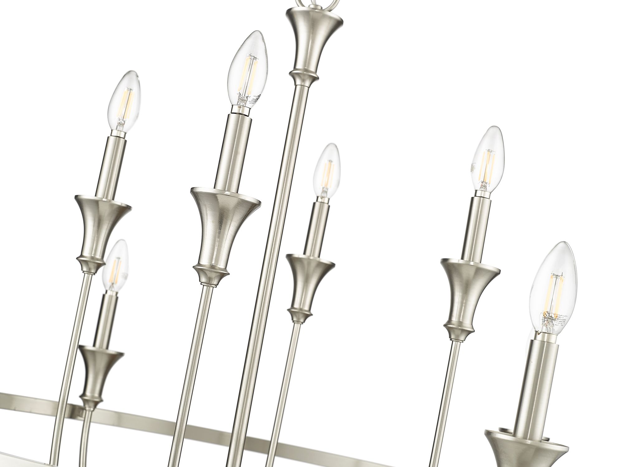 Image 5 Millennium Emery 8-Light 33.5" Brushed Nickel Chandelier more views