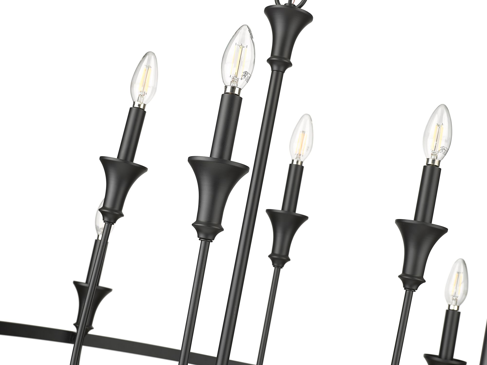 Image 6 Millennium Emery 8-Light 33.5" Matte Black Chandelier more views