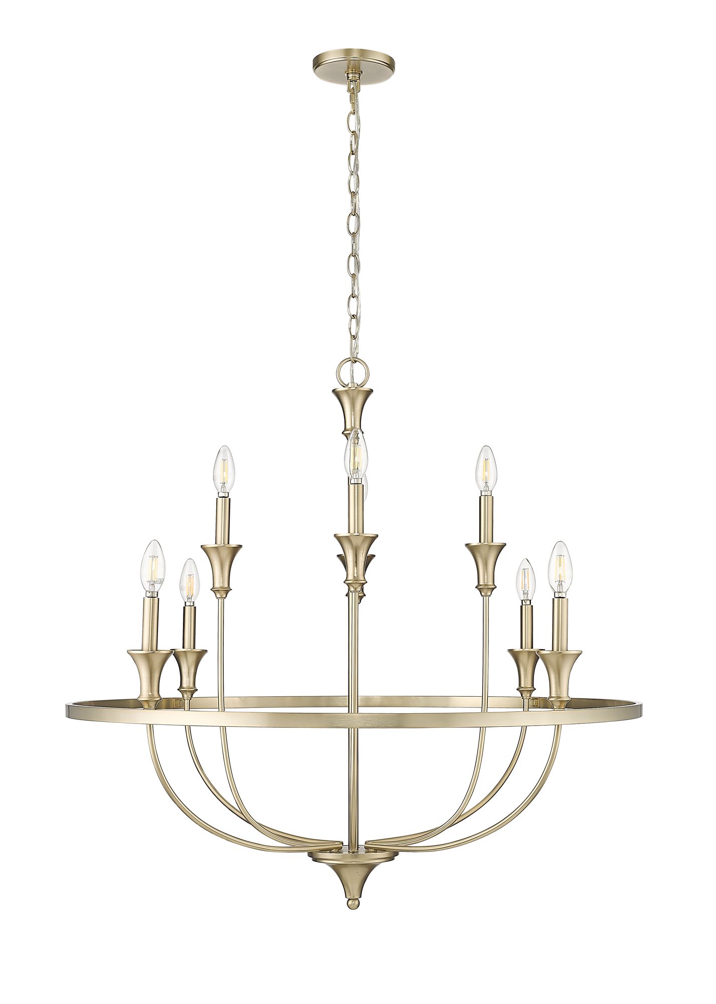 Image 2 Millennium Emery 8-Light Chandelier Ceiling Light in Modern Gold more views
