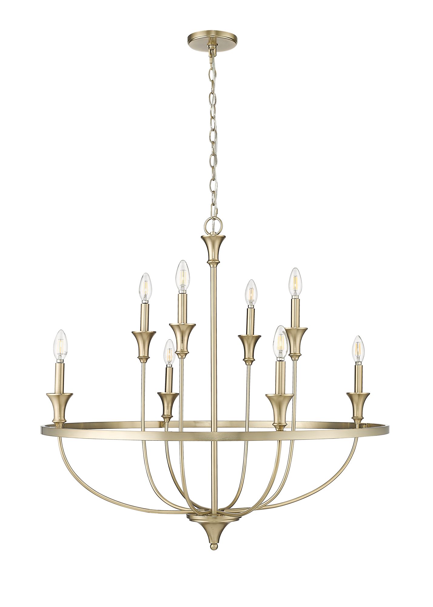 Image 3 Millennium Emery 8-Light Chandelier Ceiling Light in Modern Gold more views