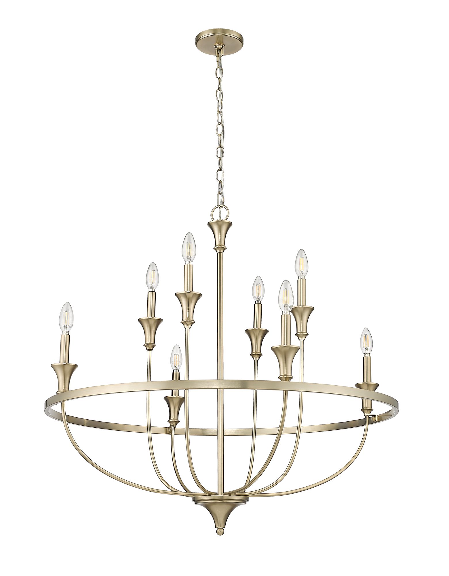 Image 4 Millennium Emery 8-Light Chandelier Ceiling Light in Modern Gold more views
