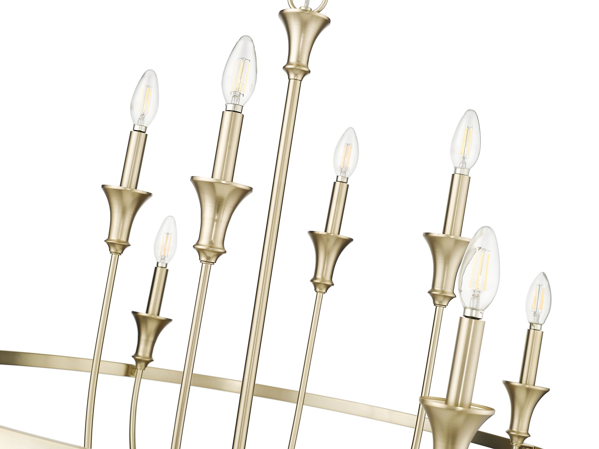 Image 6 Millennium Emery 8-Light Chandelier Ceiling Light in Modern Gold more views