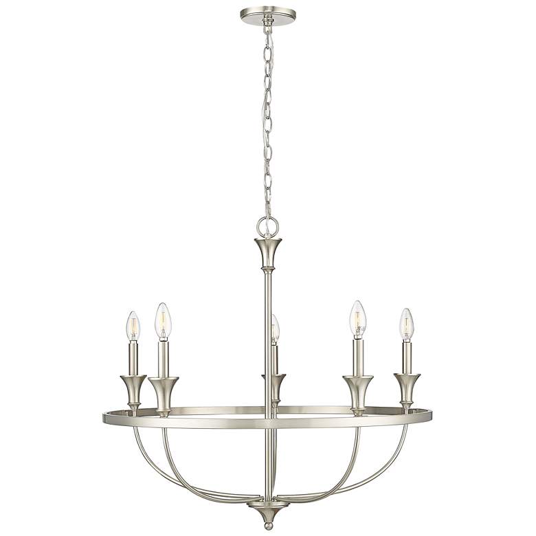 Image 1 Millennium Emery Chandelier Ceiling Light Brushed Nickel