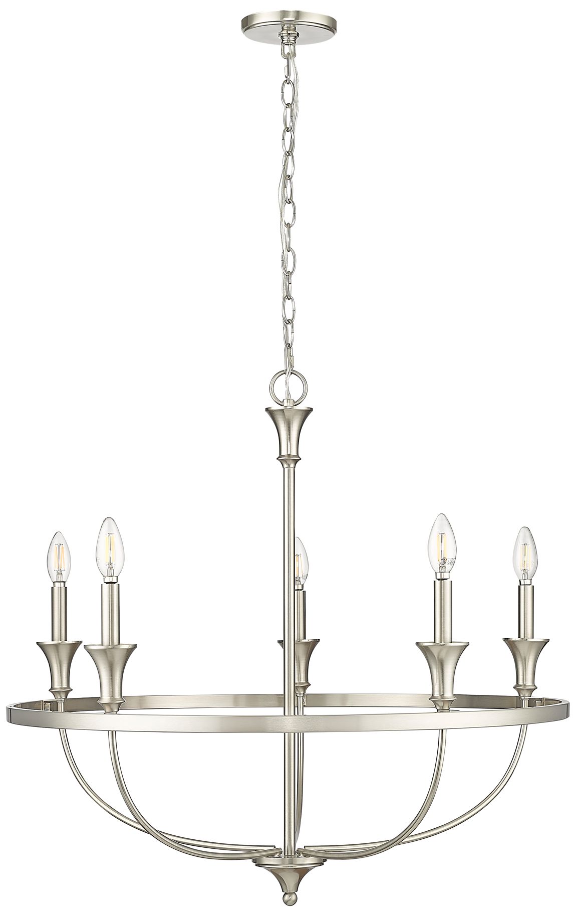 Image 2 Millennium Emery Chandelier Ceiling Light Brushed Nickel more views