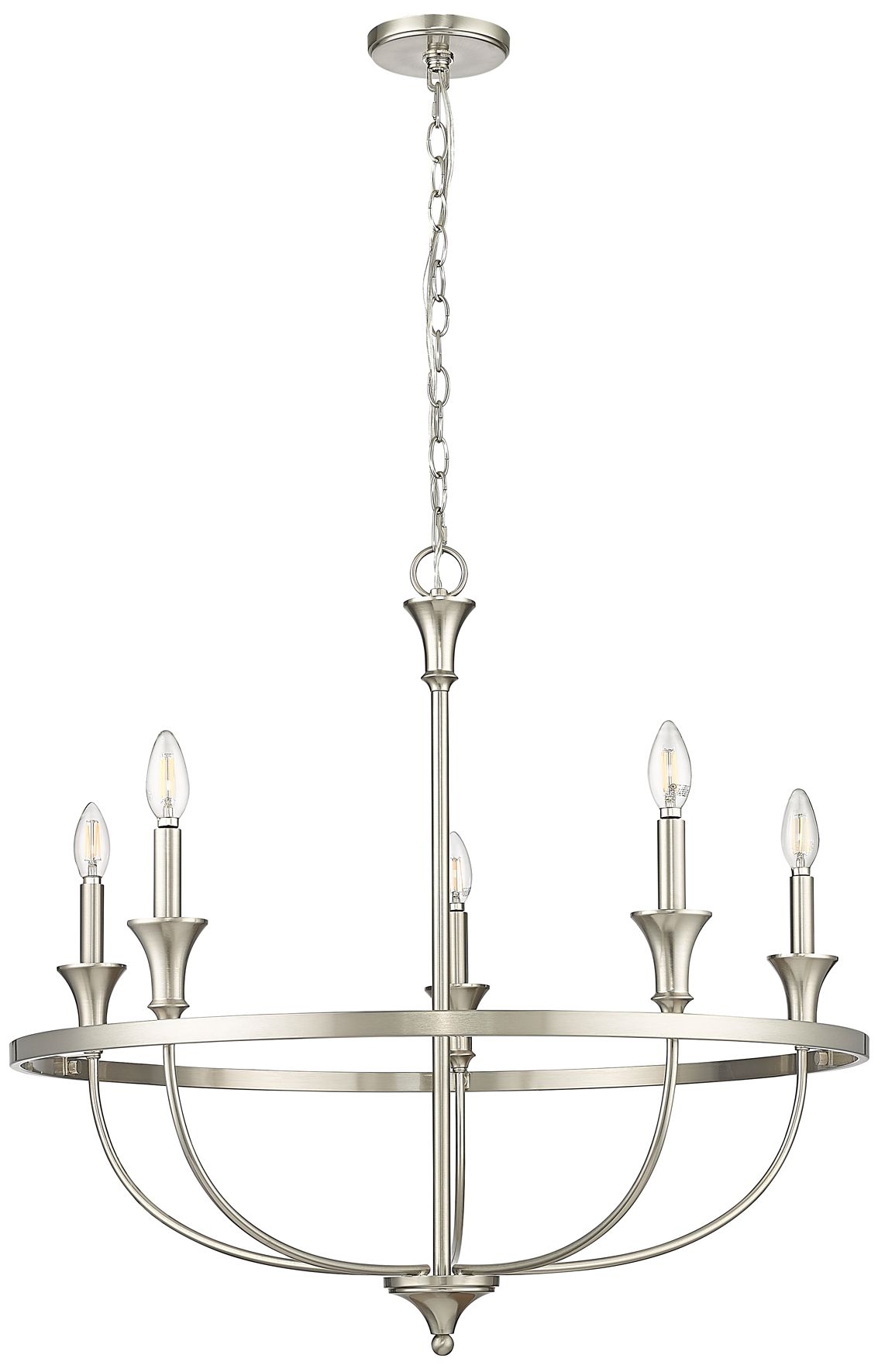 Image 3 Millennium Emery Chandelier Ceiling Light Brushed Nickel more views
