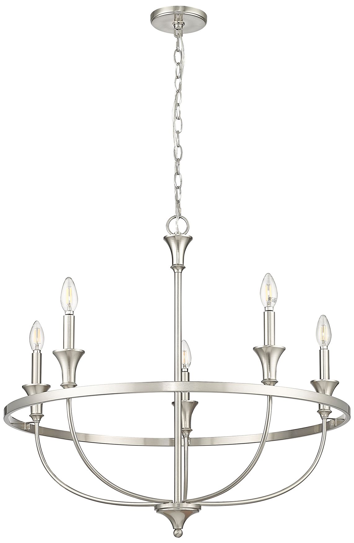 Image 4 Millennium Emery Chandelier Ceiling Light Brushed Nickel more views