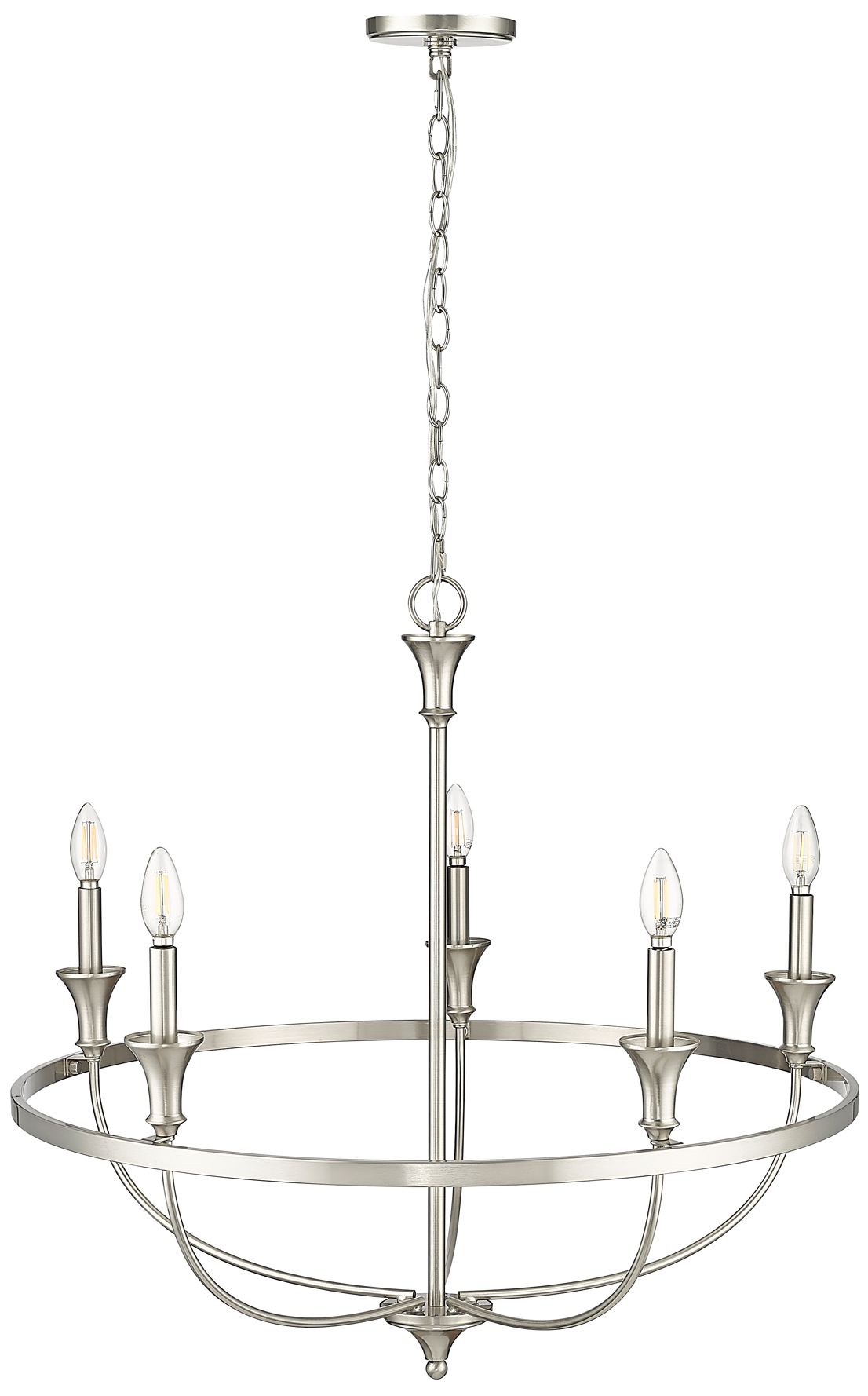 Image 5 Millennium Emery Chandelier Ceiling Light Brushed Nickel more views