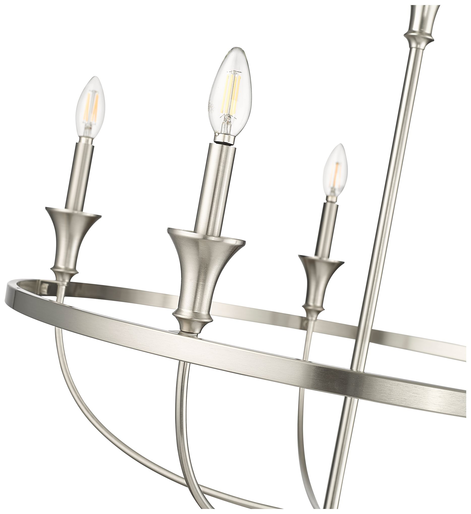 Image 6 Millennium Emery Chandelier Ceiling Light Brushed Nickel more views