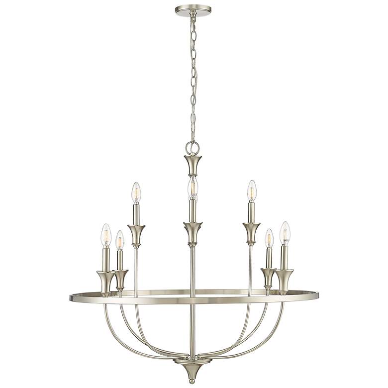 Image 1 Millennium Emery Chandelier Ceiling Light Brushed Nickel