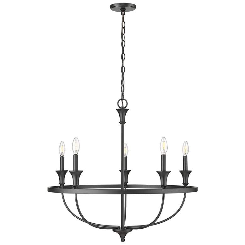 Image 1 Millennium Emery Chandelier Ceiling Light Matte Black