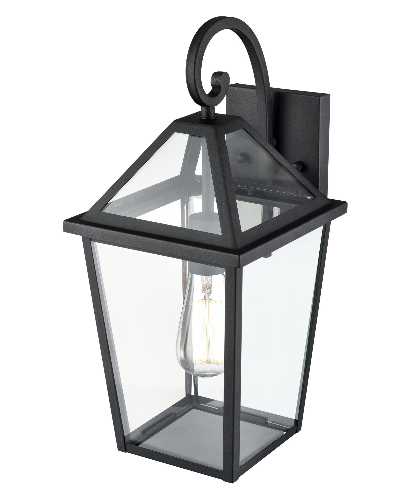 Image 3 Millennium Eston 1-Lt 17.5" Textured Black Outdoor Wall Sconce with Shade more views