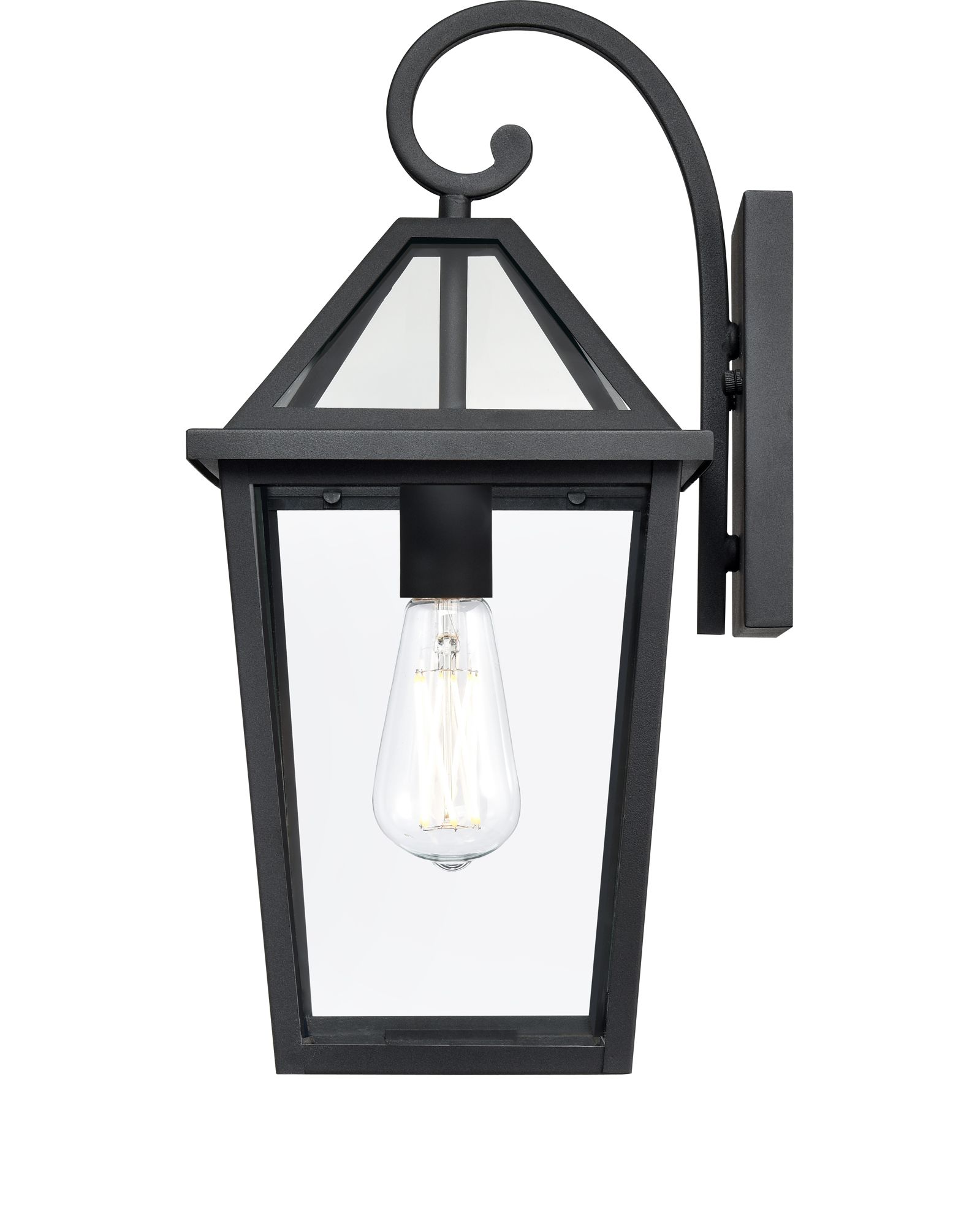 Image 4 Millennium Eston 1-Lt 17.5" Textured Black Outdoor Wall Sconce with Shade more views