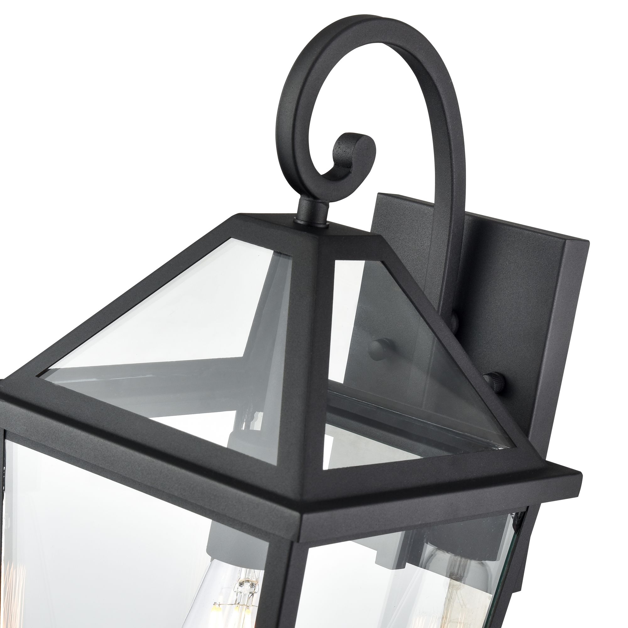 Image 5 Millennium Eston 1-Lt 17.5" Textured Black Outdoor Wall Sconce with Shade more views
