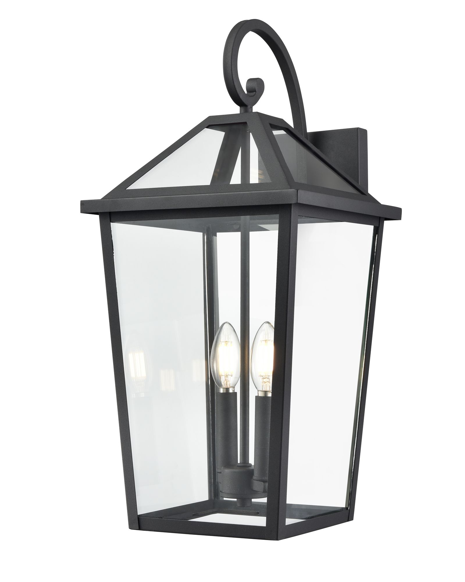 Thumbnail2 of Millennium Eston 2-Light 21.38" Textured Black Outdoor Wall Sconce more views