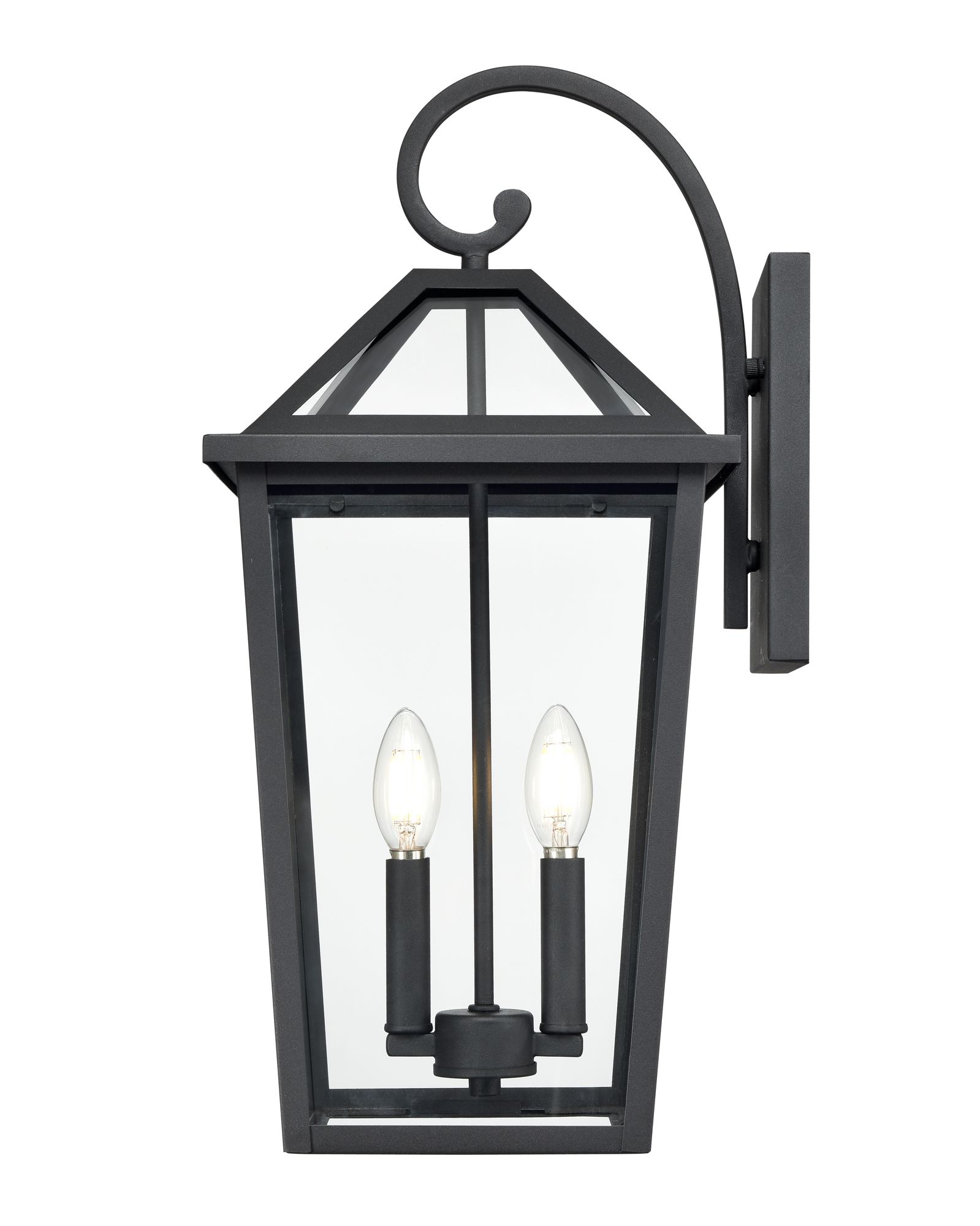 Thumbnail3 of Millennium Eston 2-Light 21.38" Textured Black Outdoor Wall Sconce more views