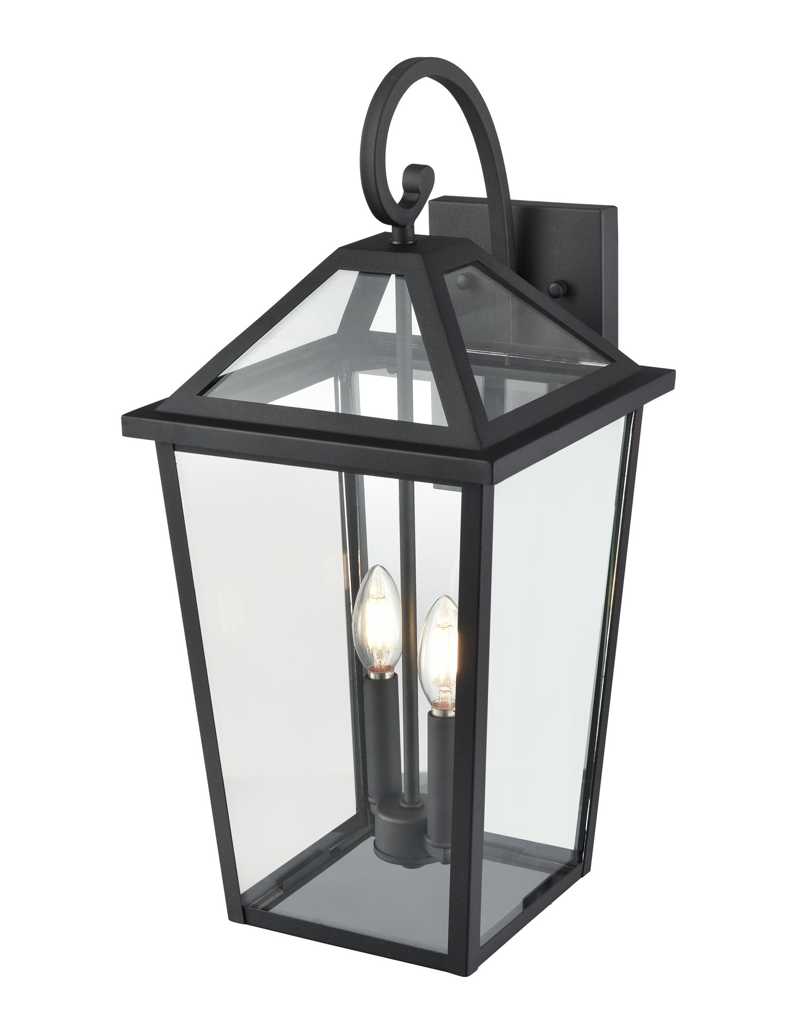 Thumbnail4 of Millennium Eston 2-Light 21.38" Textured Black Outdoor Wall Sconce more views