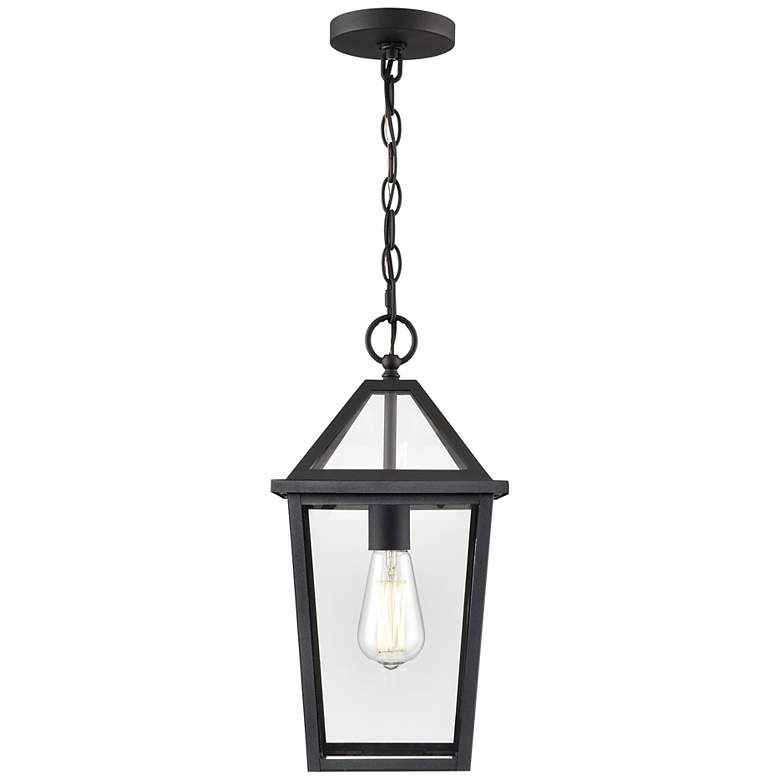 Image 1 Millennium Eston Outdoor Hanging Lantern Textured Black