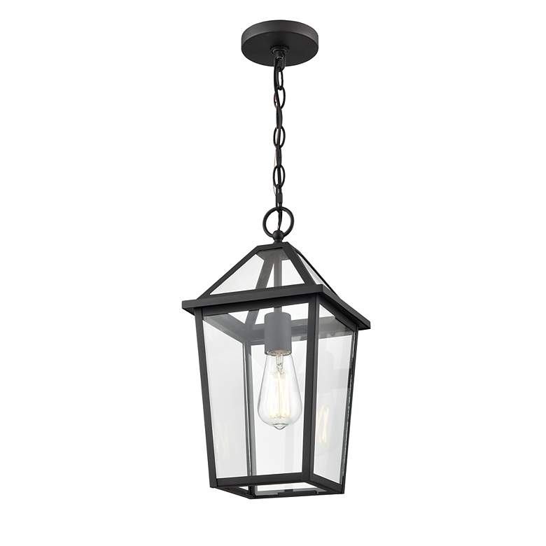Image 3 Millennium Eston Outdoor Hanging Lantern Textured Black more views