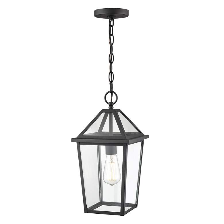 Image 4 Millennium Eston Outdoor Hanging Lantern Textured Black more views
