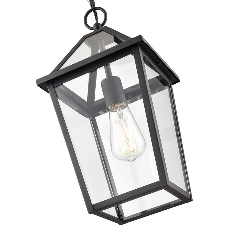 Image 5 Millennium Eston Outdoor Hanging Lantern Textured Black more views