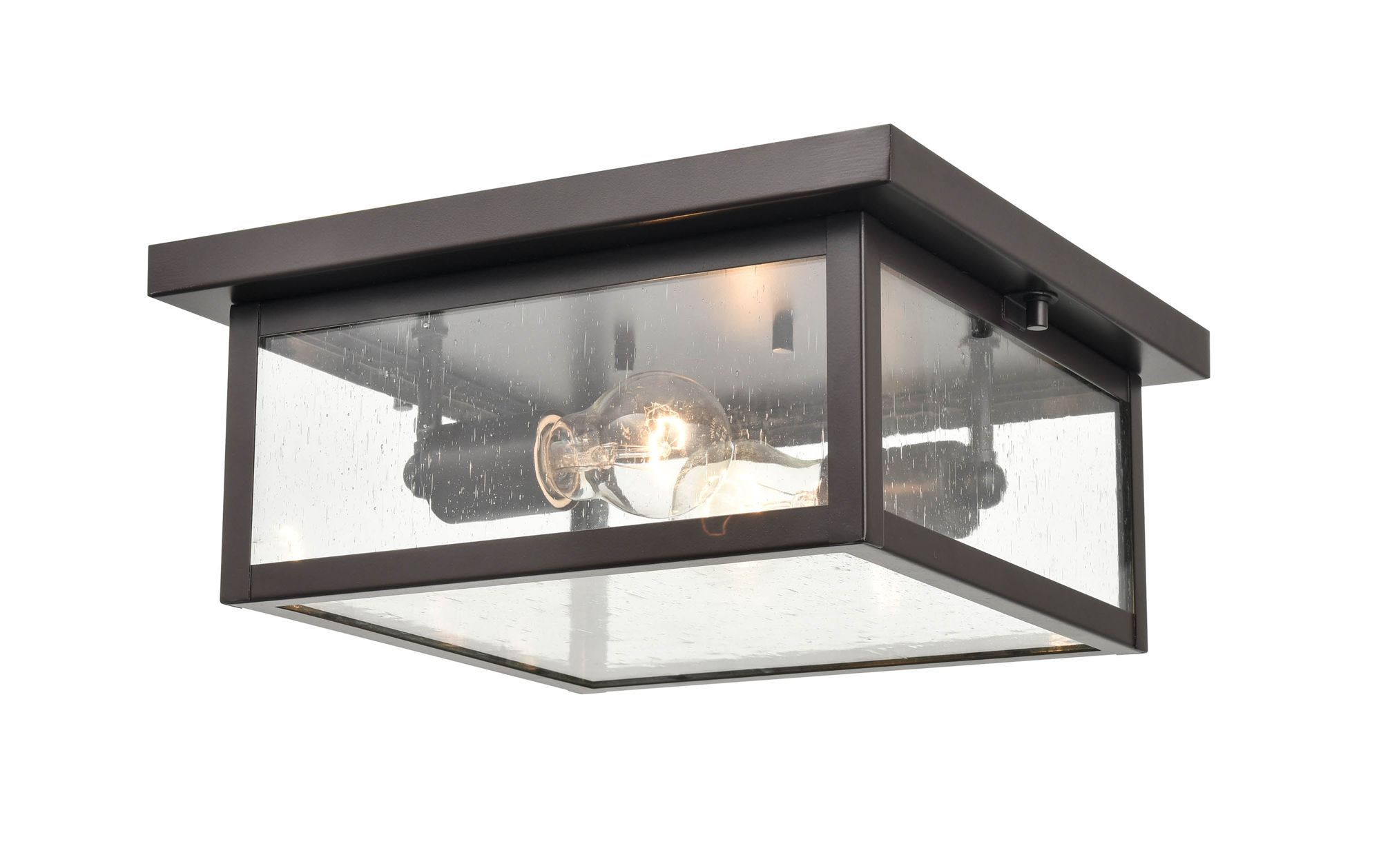Image 2 Millennium Evanton 2-Light 5.25" Powder Coated Bronze Outdoor Flush Mount more views