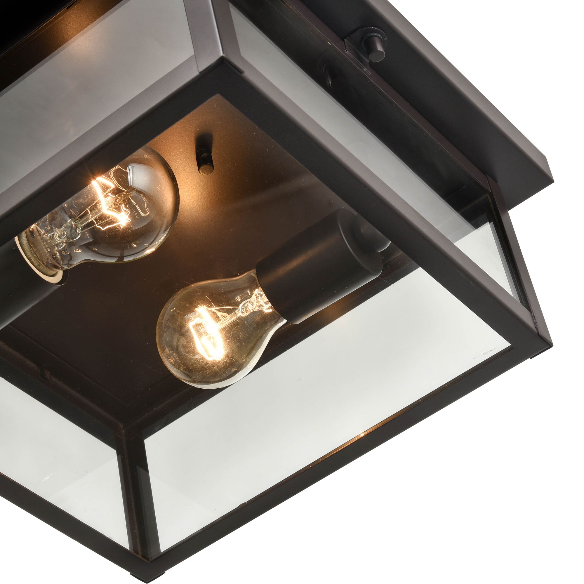 Image 2 Millennium Evanton 2-Light 5.25" Powder Coated Bronze Outdoor Flush Mount more views