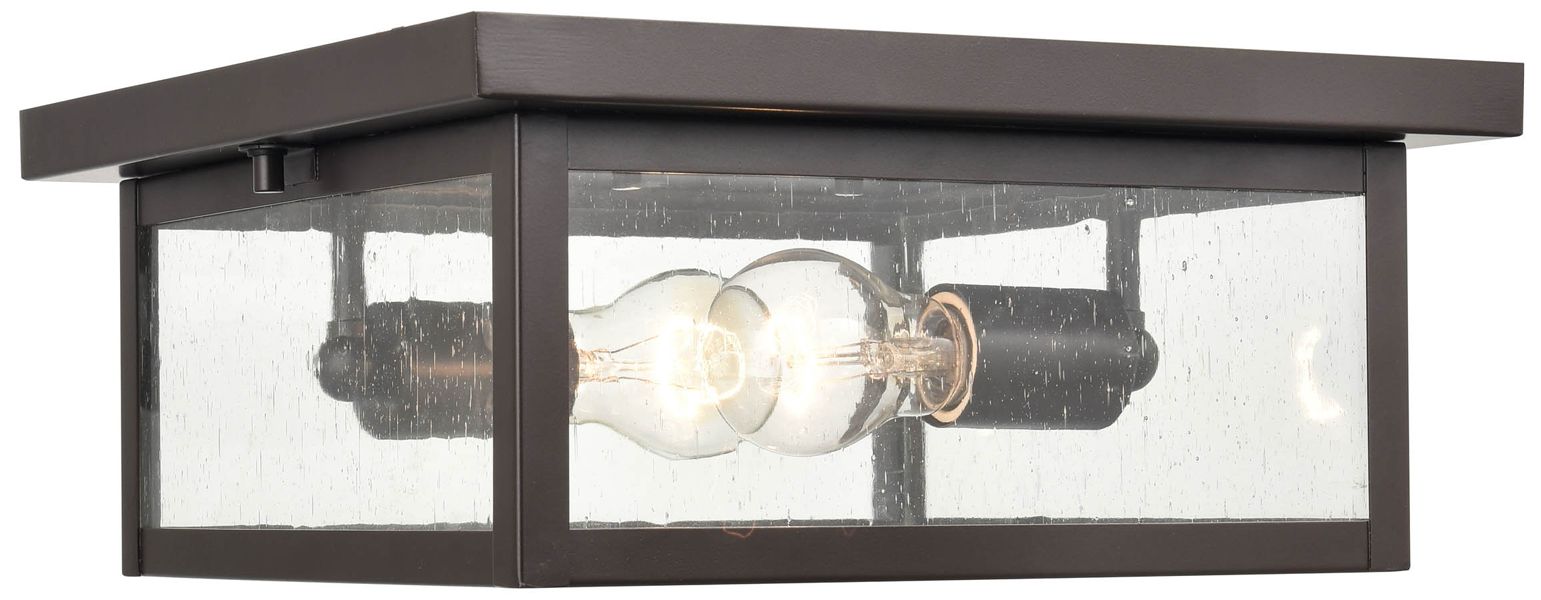 Millennium Evanton 5.25" Powder Coated Bronze Outdoor Flush Mount