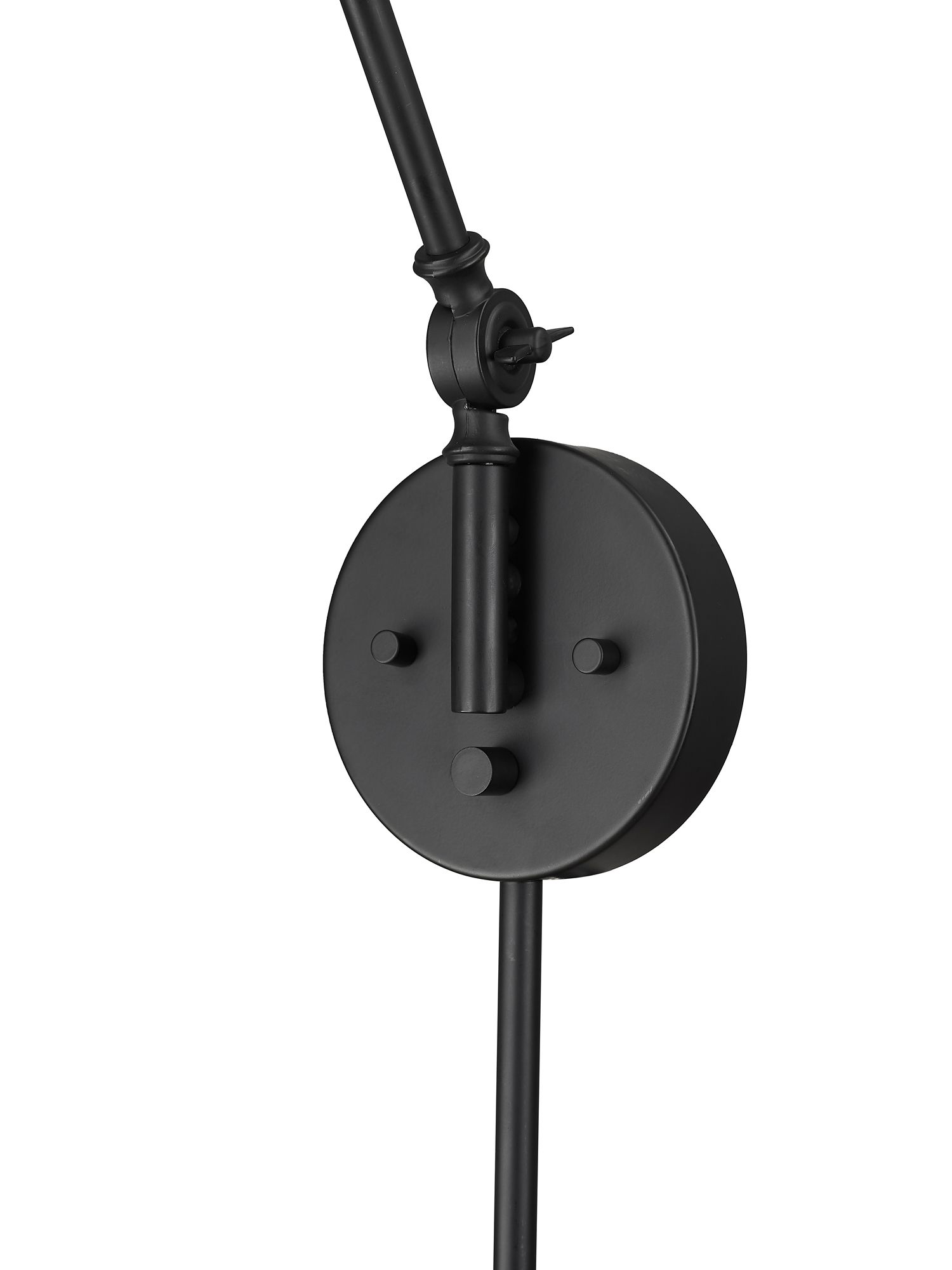 Image 4 Millennium Evonne 1-Light 7.25" Matte Black Swing Arm Sconce with Shade more views