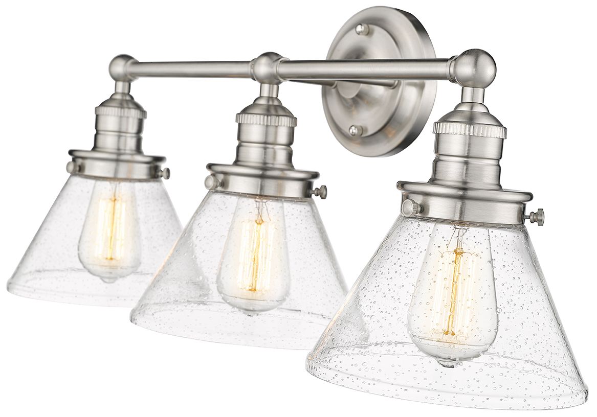 Thumbnail1 of Millennium Eyden 3-Light 25.88" Brushed Nickel Vanity Light with Shade