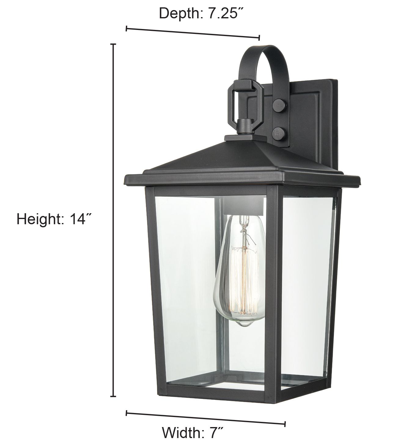 Image 5 Millennium Fetterton 1-Light 14" Powder Coated Bronze Outdoor Wall Sconce more views