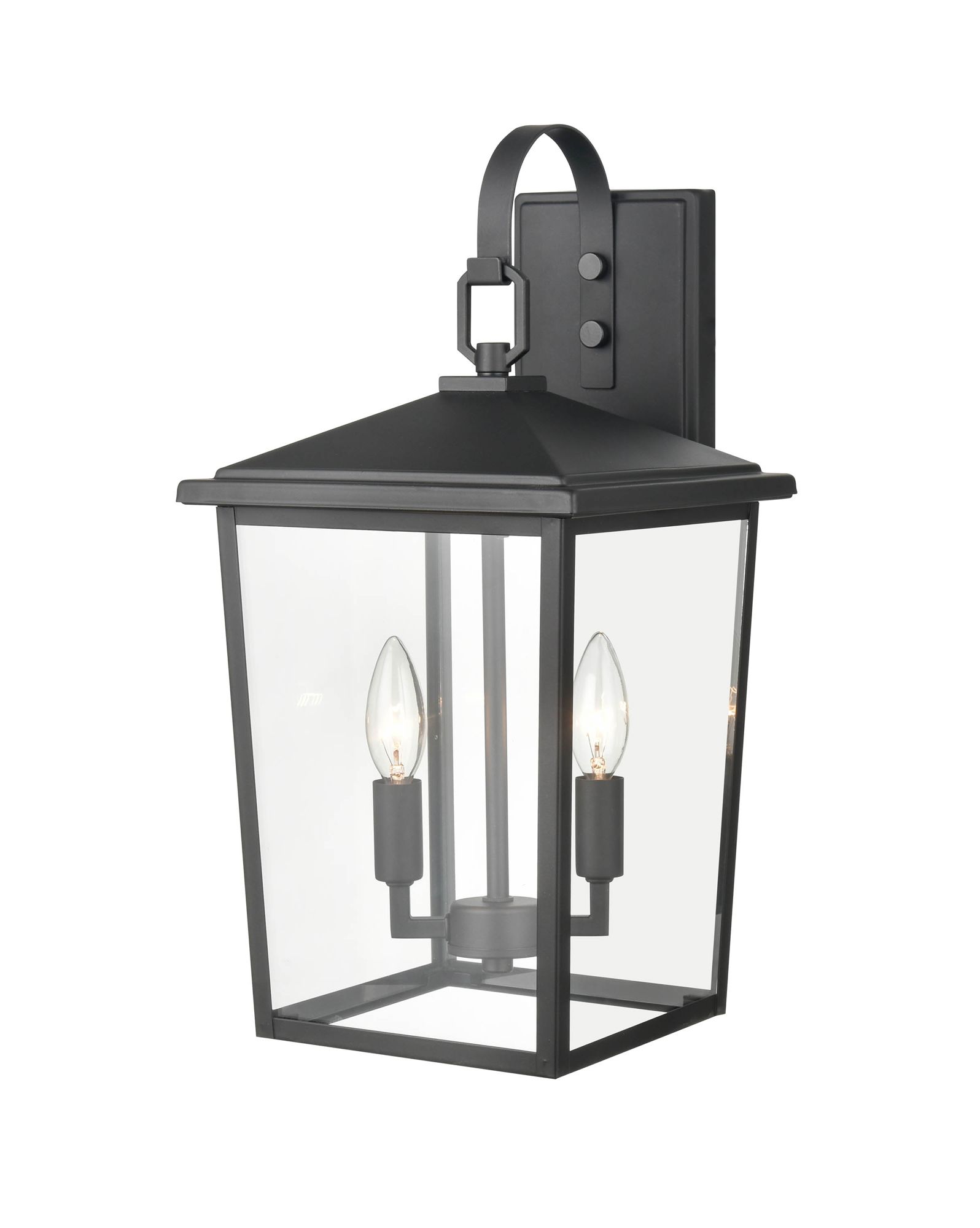 Image 2 Millennium Fetterton 2-Light 18" Powder Coated Black Outdoor Wall Sconce more views