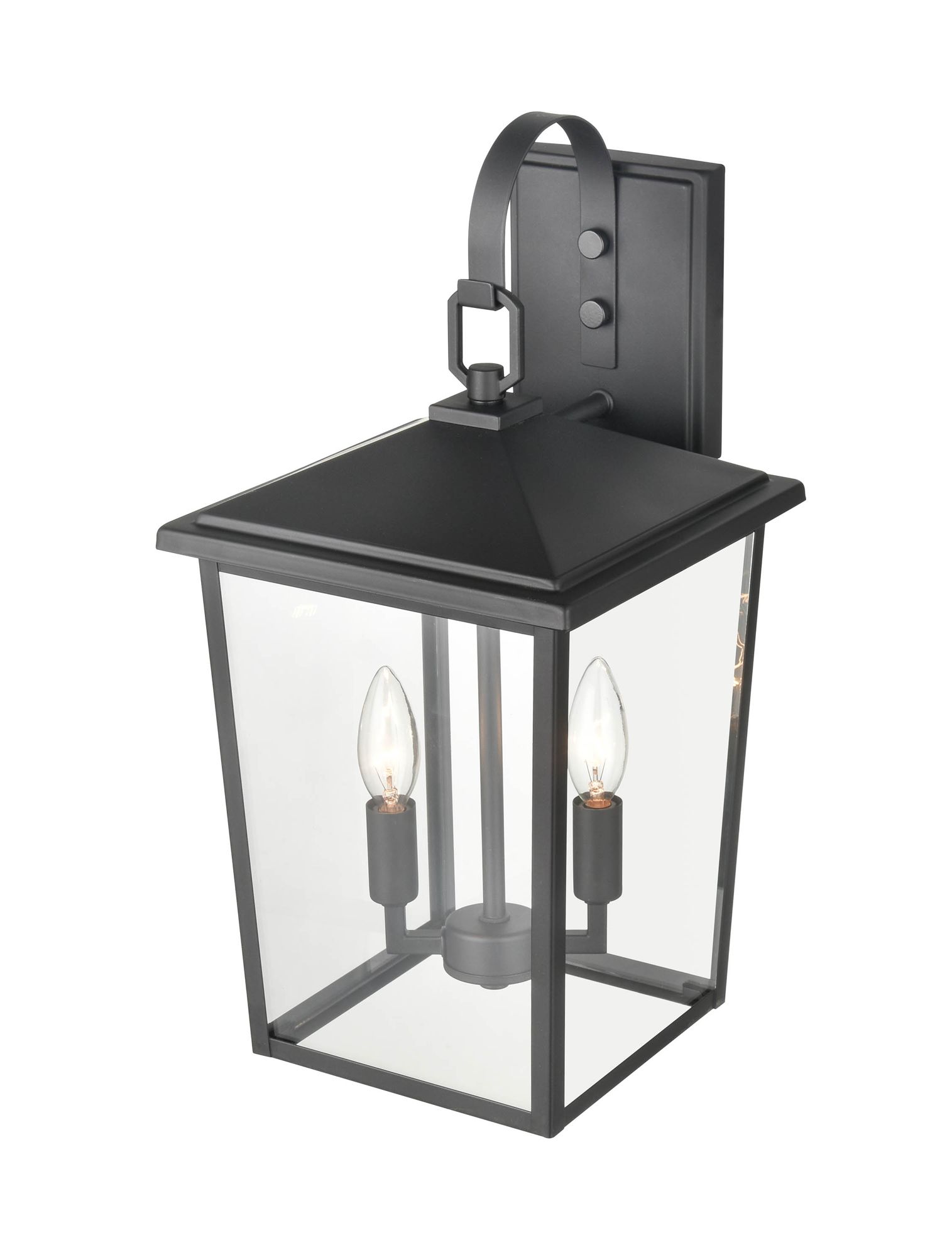 Image 3 Millennium Fetterton 2-Light 18" Powder Coated Black Outdoor Wall Sconce more views