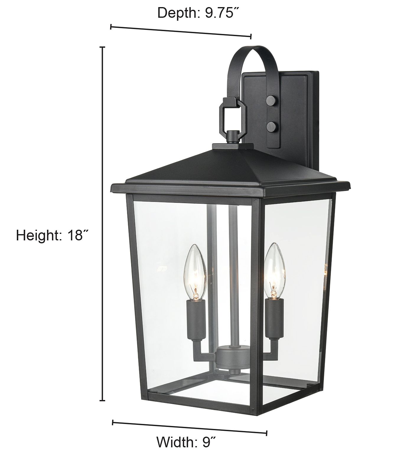 Image 6 Millennium Fetterton 2-Lt 18.25" Powder Coated Bronze Outdoor Wall Sconce more views