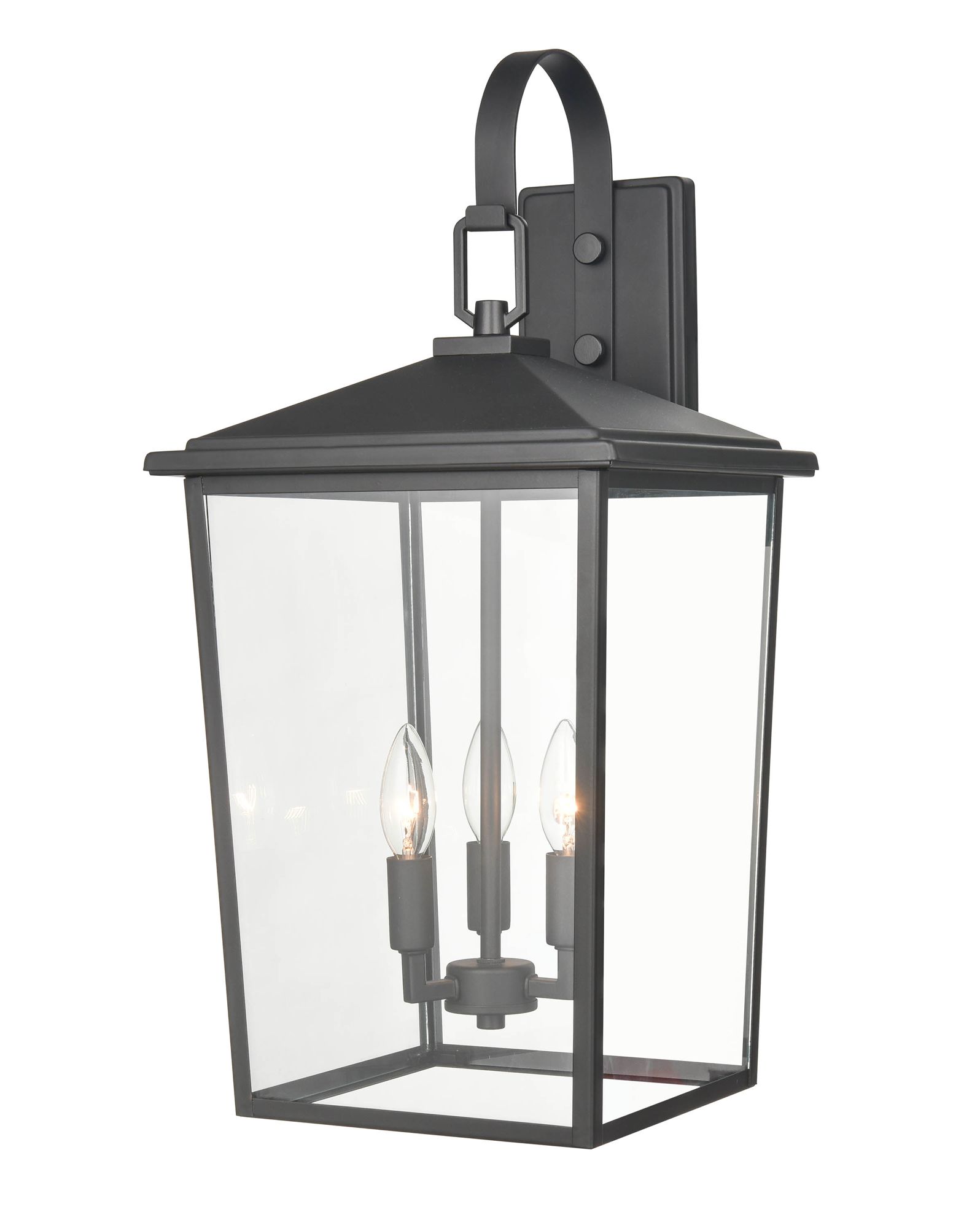 Image 2 Millennium Fetterton 3-Light 23.5" Powder Coated Black Outdoor Wall Sconce more views