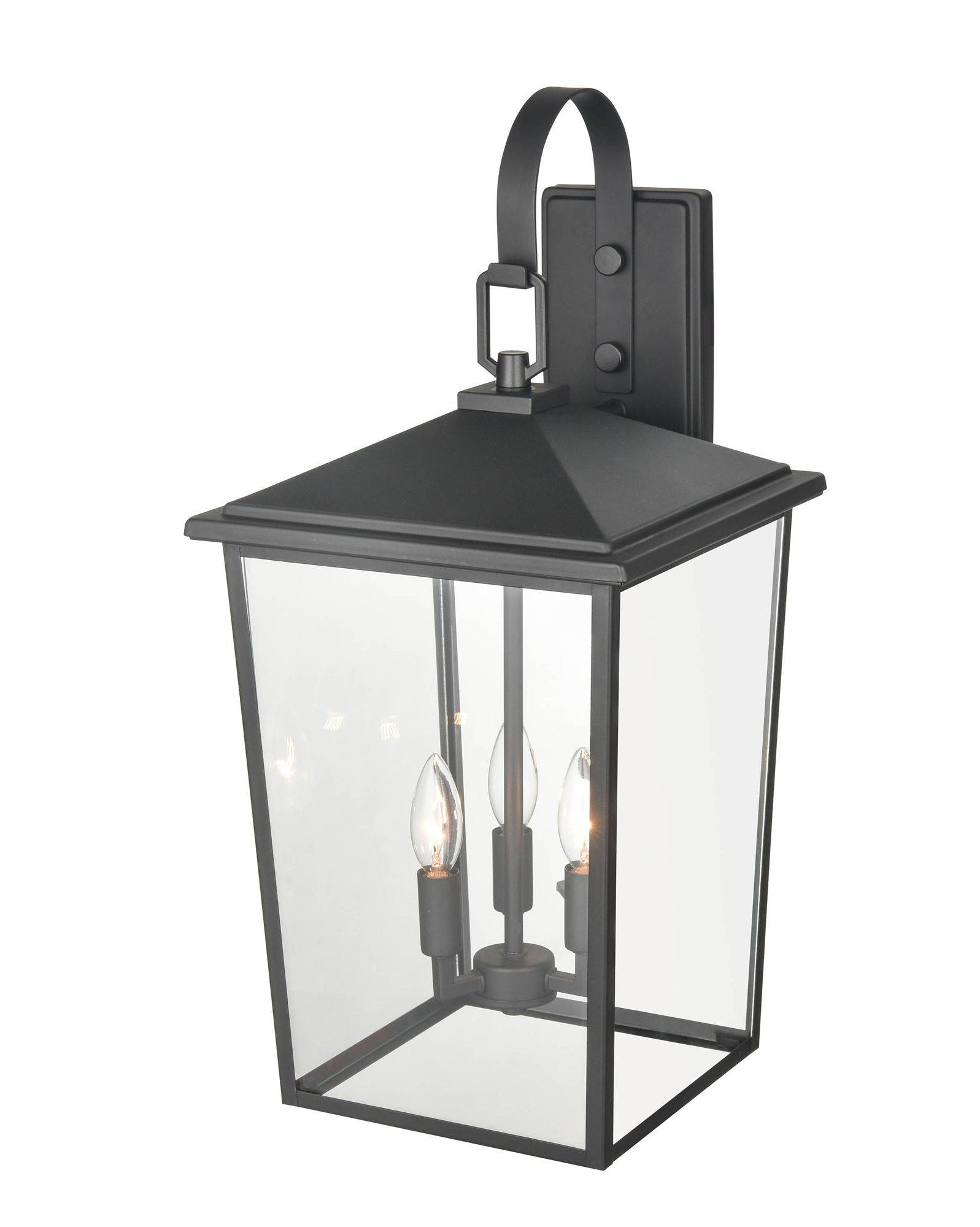 Image 4 Millennium Fetterton 3-Light 23.5" Powder Coated Black Outdoor Wall Sconce more views