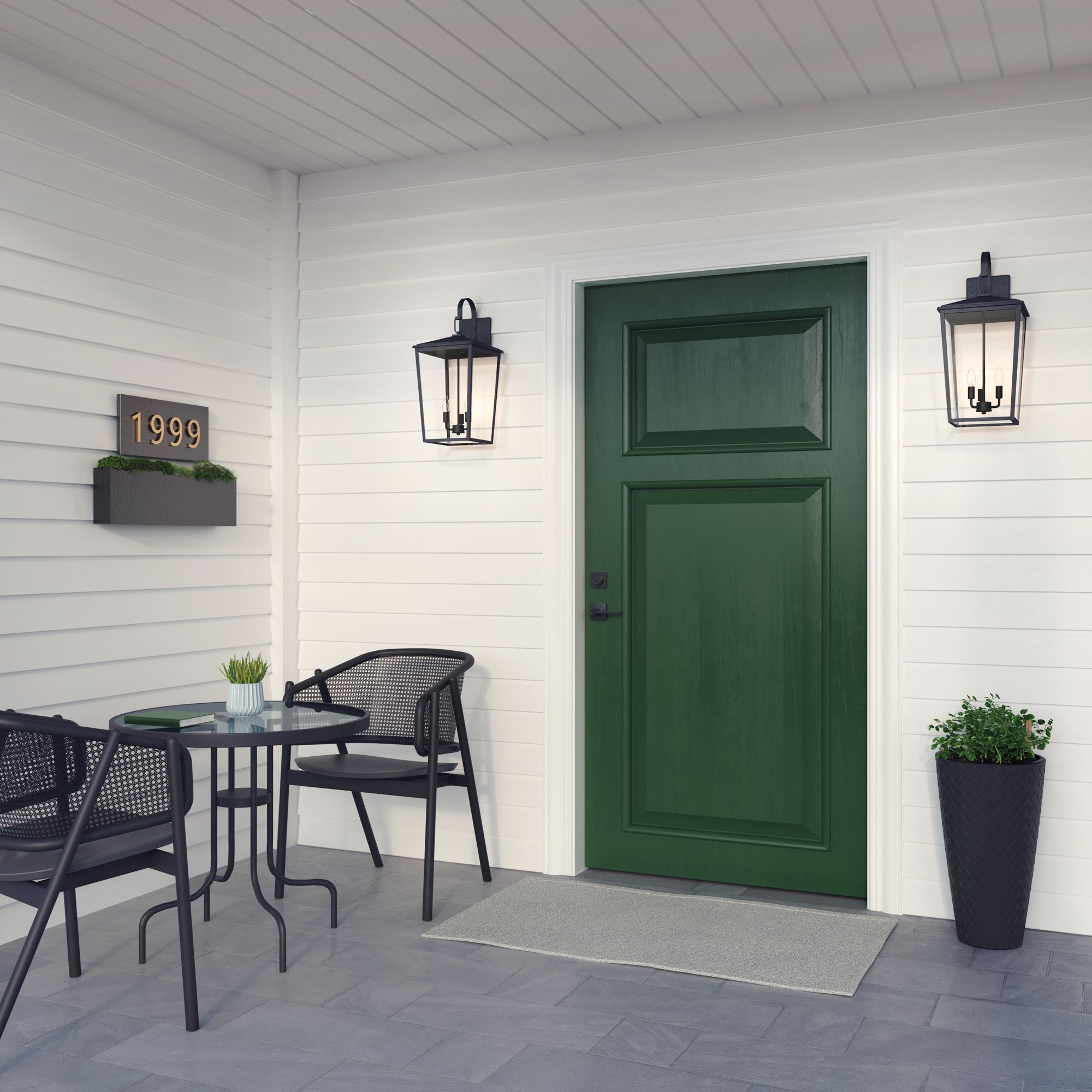 Image 6 Millennium Fetterton 3-Light 23.5" Powder Coated Black Outdoor Wall Sconce more views