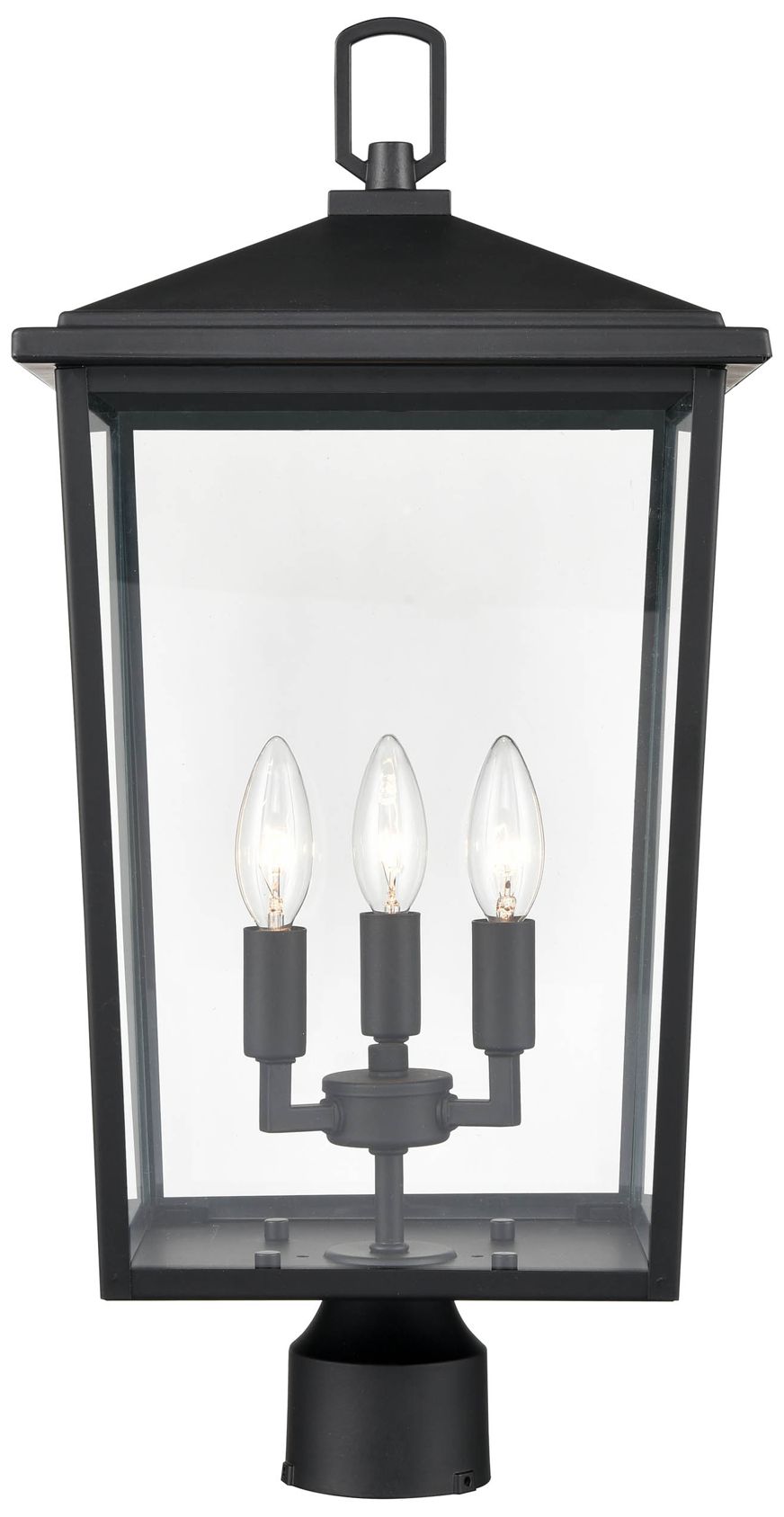 Millennium Fetterton 3-Light 23" Powder Coated Black Outdoor Post Lantern