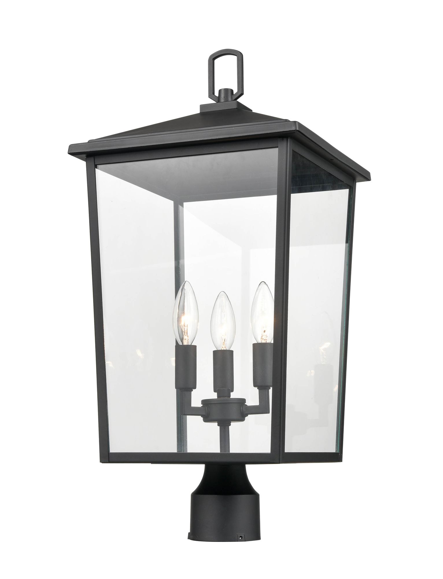 Image 2 Millennium Fetterton 3-Light 23" Powder Coated Black Outdoor Post Lantern more views